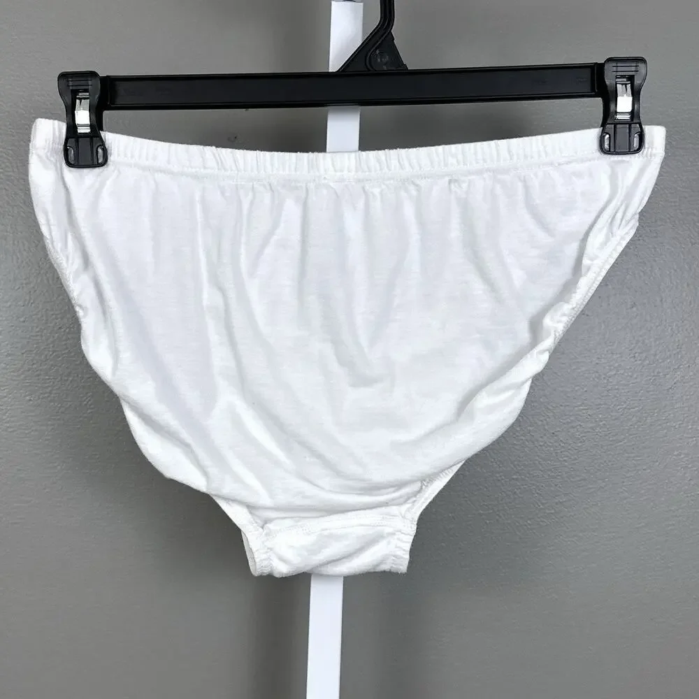Marks And Spencer Men’s Underwear Large White 100% Cotton Slip Mid Brief M&S